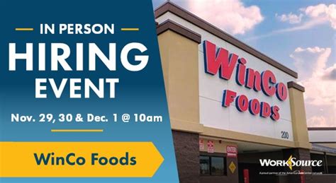 19, which is 20 above the national average. . Winco foods hiring